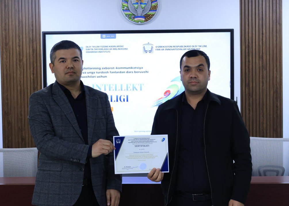 “Sun’iy intellekt savodxonligi” bo‘yicha malaka oshirish kursi tashkil etildi